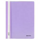 Скоросшиватель пластиковый А4, 180мкм, лиловый, BRAUBERG "Pastel", 270456