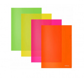 Уголок пластик. А4, 180мкм, неон, ассорти 4 цвета, ERICH KRAUSE /48/ 272917