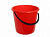 Ведро  7л ПП пластик, красное /10/ ШП