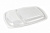 Ланч-бокс СпК-230, 2-секции, 950мл, КРЫШКА, 50шт/упак /6/ прозрачный